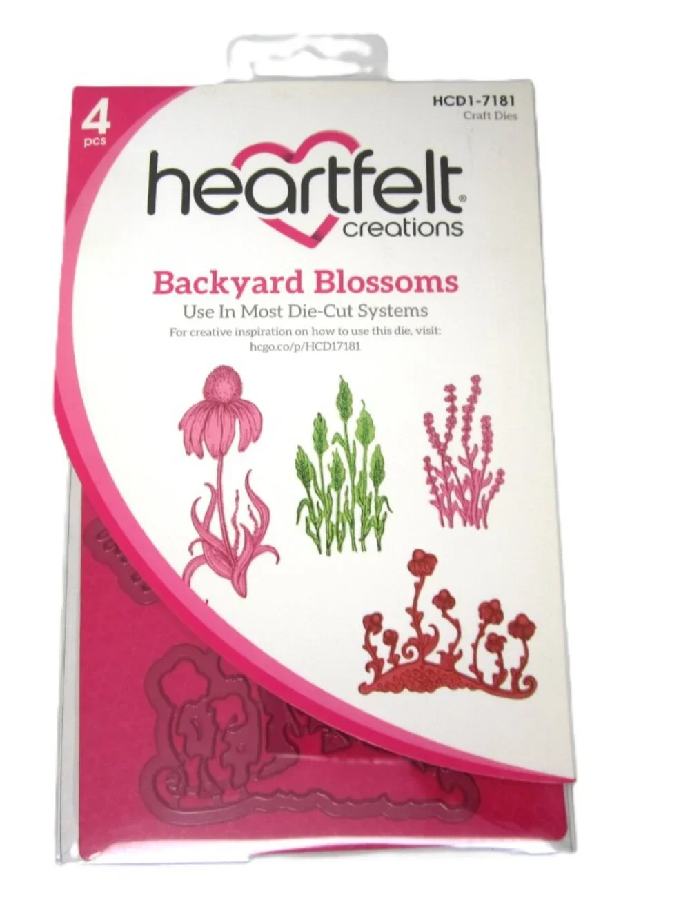 Heartfelt Creations Backyard Blossoms Craft Dies & Cling Stamps Floral Botanical